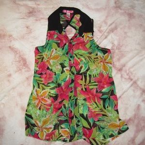 Tropical Print Tank Top